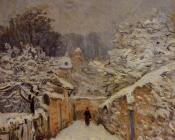 阿尔弗莱德 西斯莱 : Snow at Louveciennes